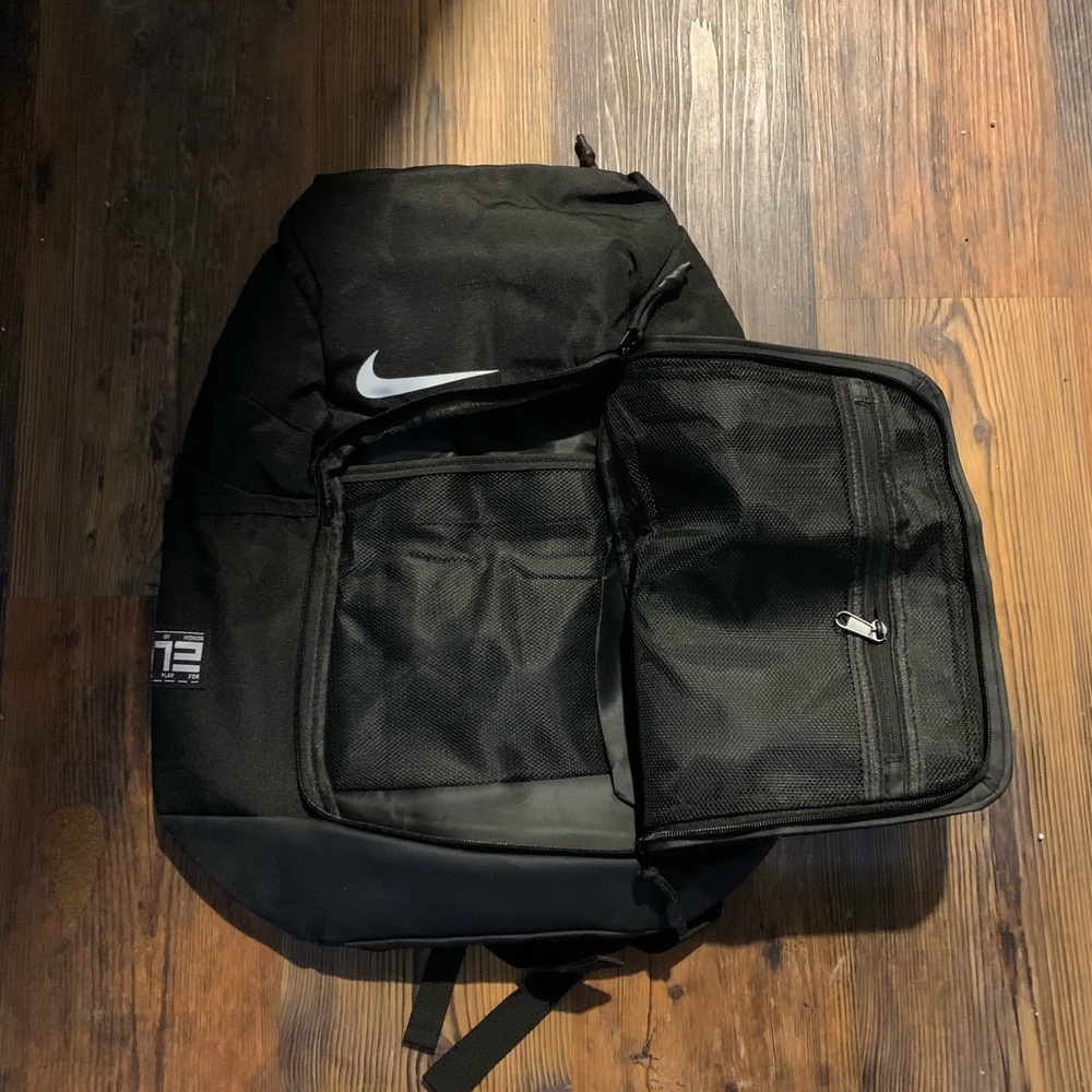Nike Black Backpack with White Logo
